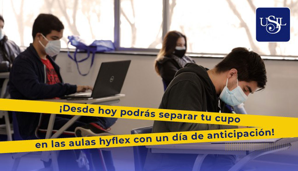¡IMPORTANTE! Desde hoy podrás separar tu cupo en las aulas Hyflex con 24hrs de anticipación ¡IMPORTANTE! Desde hoy podrás separar tu cupo en las aulas Hyflex con 24hrs de anticipación